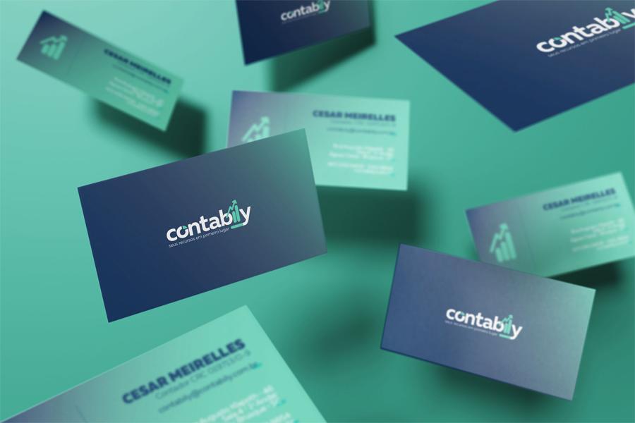 Contabily - Nova Identidade Visual logo contabily cartão